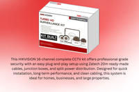 HIKVISION 16CH DVR Kit with 2MP Cameras, Zatech Cables & Junction Boxes