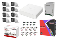 Hikvision 8CH Analog CCTV Kit with Zatech 100m Cat5 Cable & Baluns
