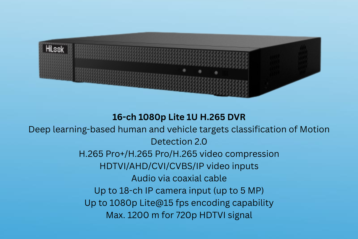 HiLook 16CH DVR Kit with 2MP Cameras, Zatech RG59, PSU & Junction Boxes