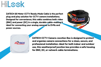 HiLook 4-Ch ColorVu CCTV Kit with Zatech Junction Boxes & ready-made Cables