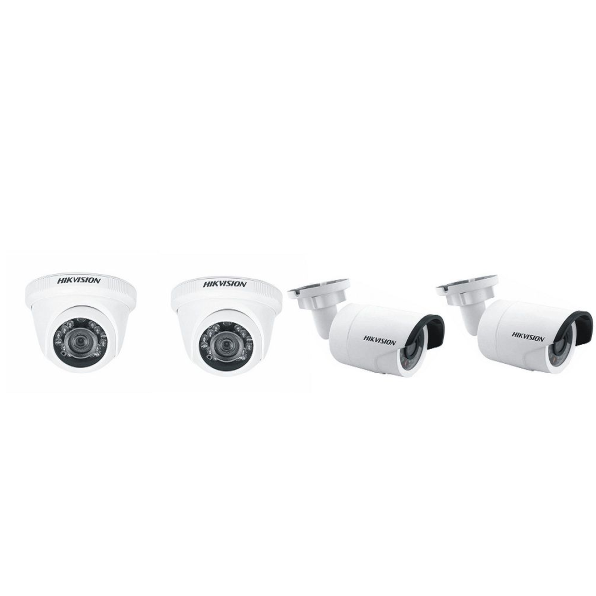 Hikvision 4CH 1MP Advanced Bullet Dome KIT With ZAtech RG59 Cable