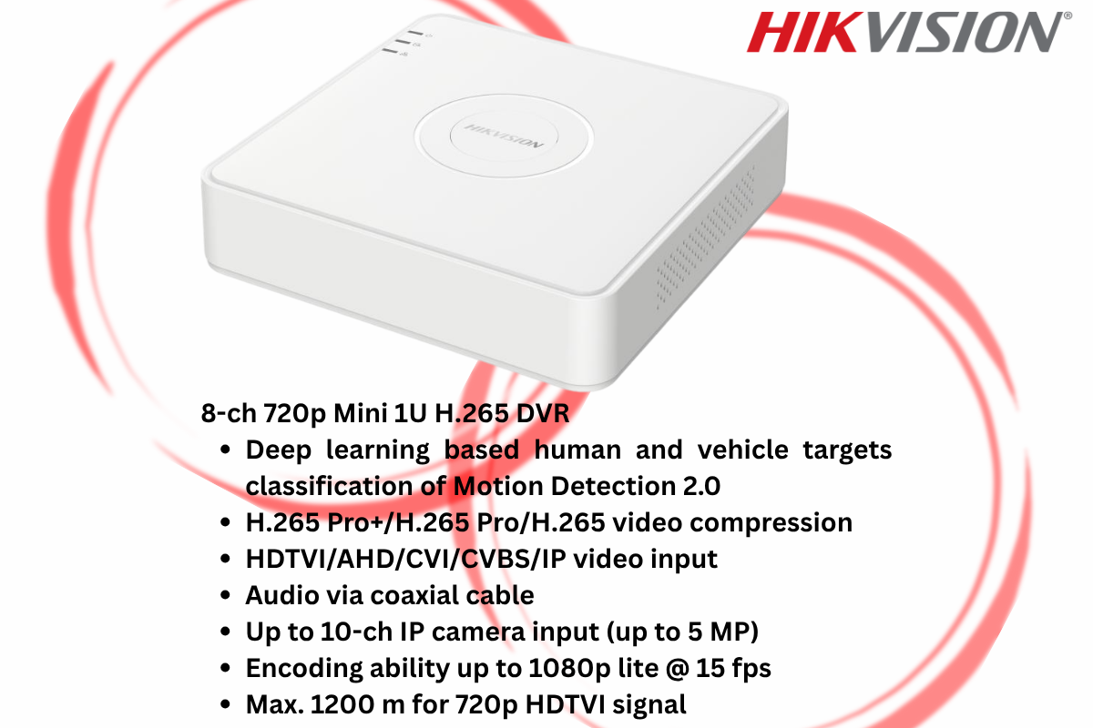 Hikvision 8CH Dome CCTV Kit with 1 TB HDD and Zatech ready-made cable