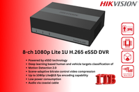 Hikvision 8CH Analog eDVR CCTV Kit with Built-in 1TB SSD, Zatech Cat5 Cable