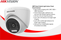 Hikvision 4CH eDVR Dome CCTV Kit with 1TB Built-in SSD & Zatech Ready Cable