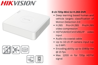 Hikvision 8CH Analog CCTV Kit with Zatech 100m Cat5 Cable & Baluns