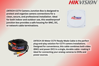 Hikvision 8CH ColorVu CCTV Kit with 1TB HDD, Zatech Ready-Made Cable and JB