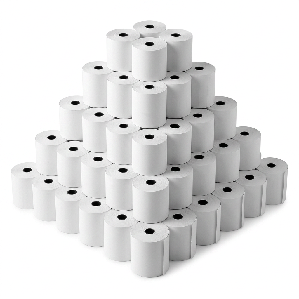 ZAPOS Bond Paper Roll 76mm x 76mm - 50 Pack -for Impact Printers