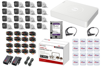 HIKVISION 16CH DVR Kit with 2MP Cameras, Zatech Cables & Junction Boxes