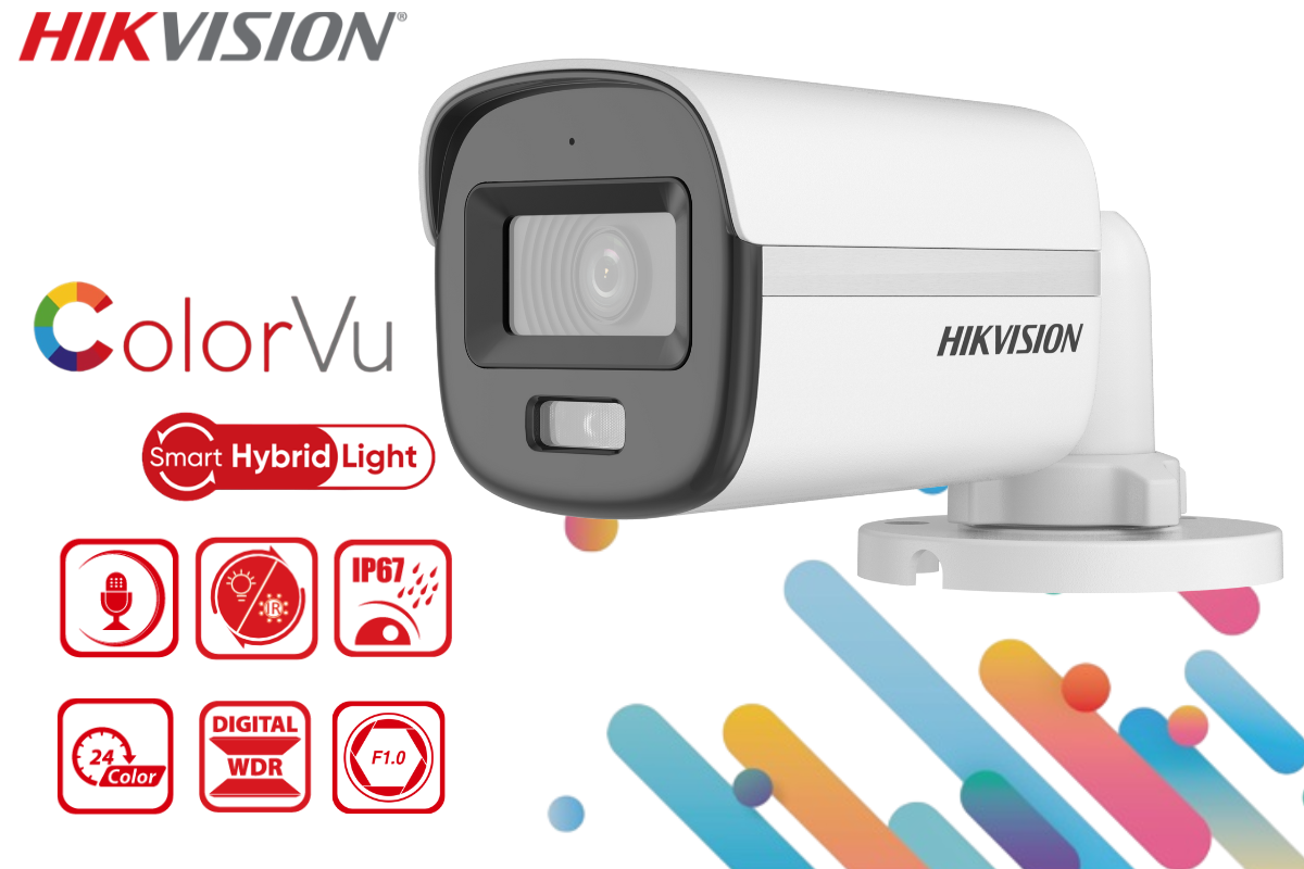 Hikvision 4-Channel ColorVu CCTV Kit with Zatech 20m Cables and Junction Box