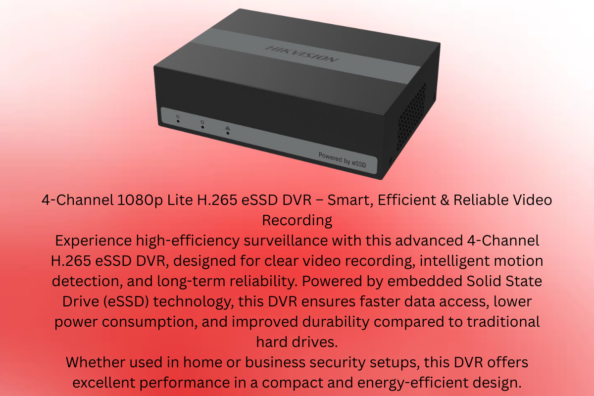 Hikvision eDVR CCTV Kit with 2MP Cameras & 100m CAT5 ZATECH Roll
