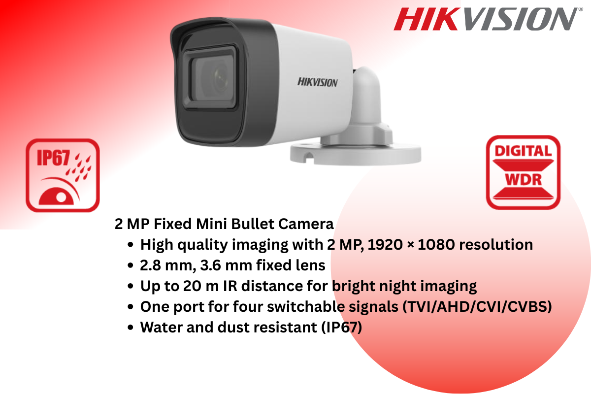 Hikvision 8CH eSSD DVR Kit with 1TB Built-in SSD & Zatech 20m Ready cables