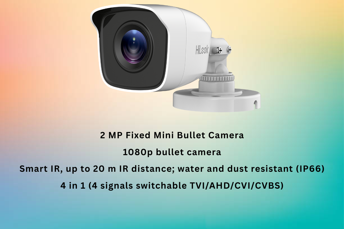 HiLook 4CH CCTV Kit with 2MP Cameras, 20m Cables & Junction Boxes