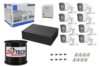 HiLook 8CH 2MP ColorVu eDVR CCTV Kit Built-in 512GB eSSD +Zatech Cable Roll