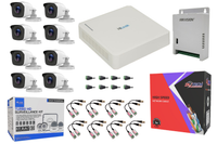 HiLook 8CH Analog CCTV Kit With Zatech 100m Cat5 Cable & Baluns