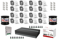 Hikvision 16CH ColorVu eDVR CCTV Kit with 1TB eSSD & Zatech RG59 Rolls