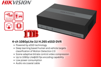 Hikvision 4CH eDVR Dome CCTV Kit with 1TB Built-in SSD and Zatech RG59 Cable