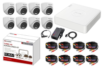 Hikvision 8CH Dome CCTV Kit with 1 TB HDD and Zatech ready-made cable