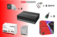 Hikvision 8CH Analog eDVR CCTV Kit with Built-in 1TB SSD, Zatech Cat5 Cable