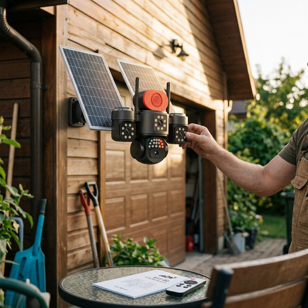 AOV S11-4G 4-Lens AI Solar Security Camera - 4G LTE, Multi-View Outdoor Surveillance – view 3