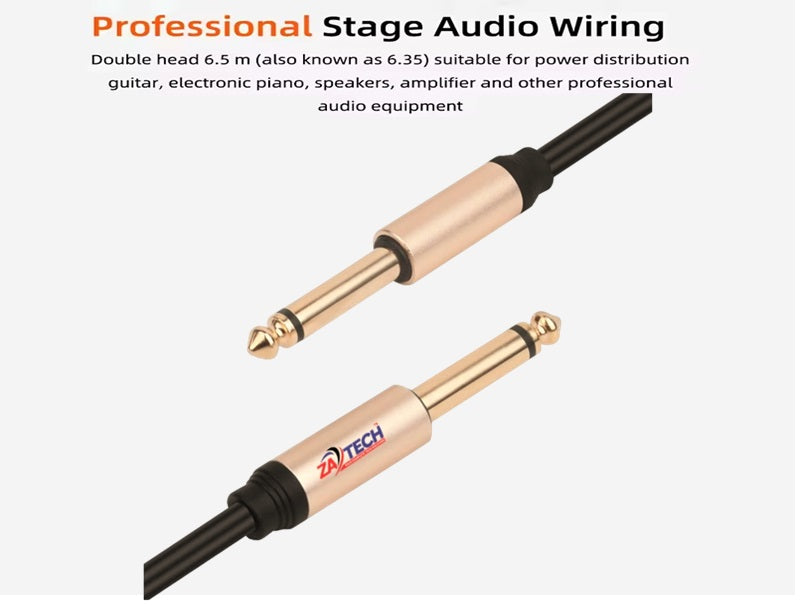 CABLE Str 6.35 Male/Male Microphone 1.8M