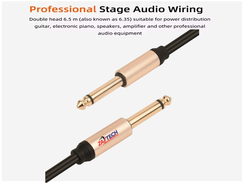 CABLE Str 6.35 Male/Male Microphone 10M