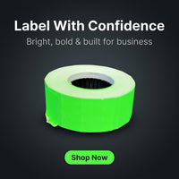 Price Gun Labels for SATO BB55 Labeller - Fluorescent Green Roll (SABB55) – view 4