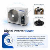 Samsung Digital Inverter Boost technology reduces energy usage by up to 73 percent
