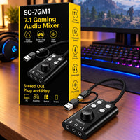 7-in-1 Gaming Audio Mixer USB Type-C Car
