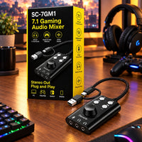 7-in-1 Gaming Audio Mixer USB Type-C Car