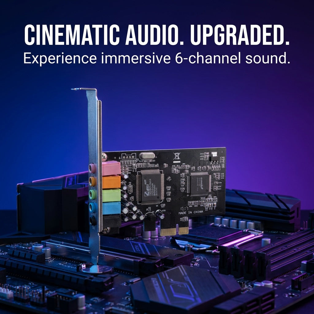 6-Channel 5.1 Surround PCI-Express Sound Card - 24-bit 48kHz, S/PDIF, VIA Envy24