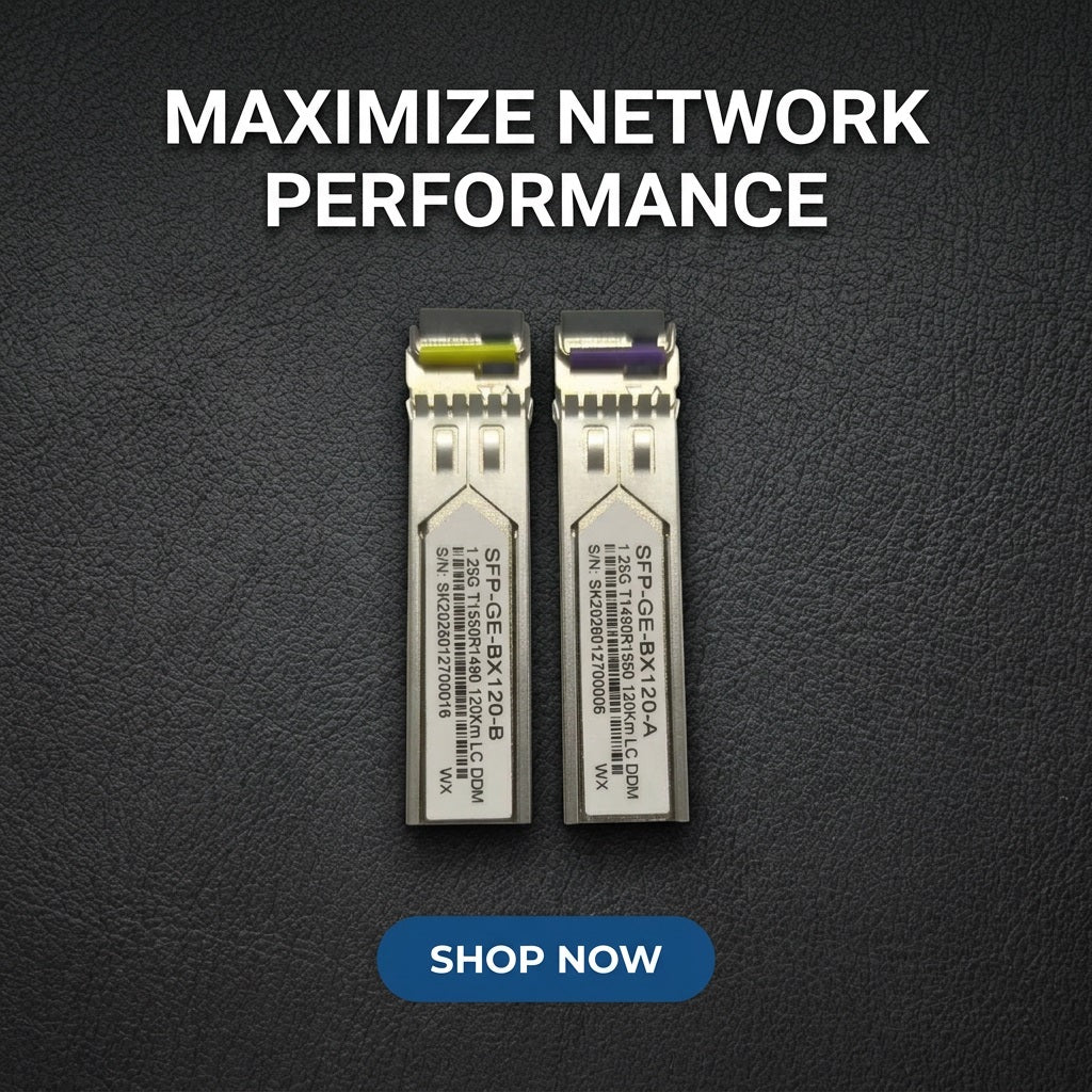 1.25G BiDi SFP Transceiver Pair 120km - TX1490/RX1550nm, Single Fibre LC DDM (SFP-GE-BX120-A/B) – view 4