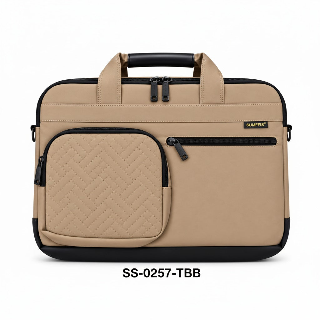 SUMFFIS 14-Inch Laptop Bag - Tan Beige &