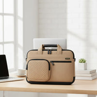 SUMFFIS 14-Inch Laptop Bag - Tan Beige &