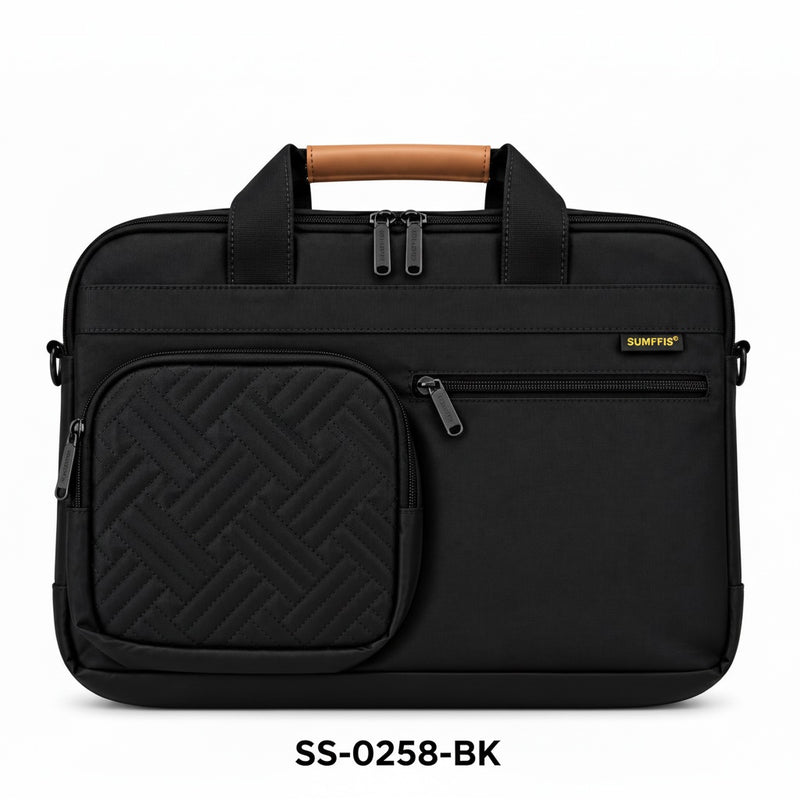 SUMFFIS 15.6-Inch Laptop Shoulder Bag Bl