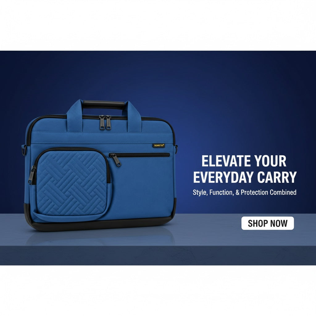 SUMFFIS 15.6-Inch Laptop Shoulder Bag Bl