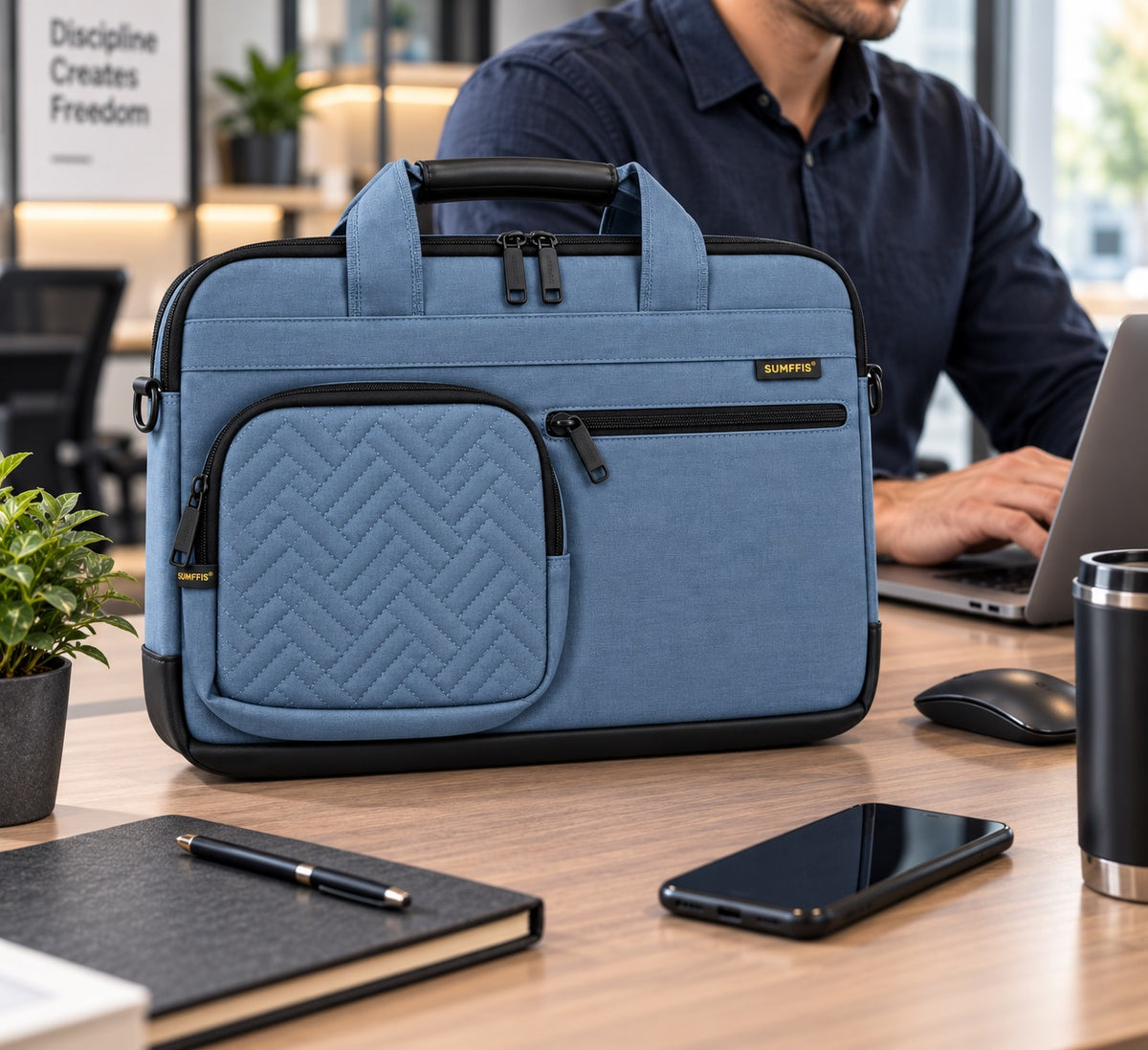 SUMFFIS 15.6-Inch Laptop Shoulder Bag GB