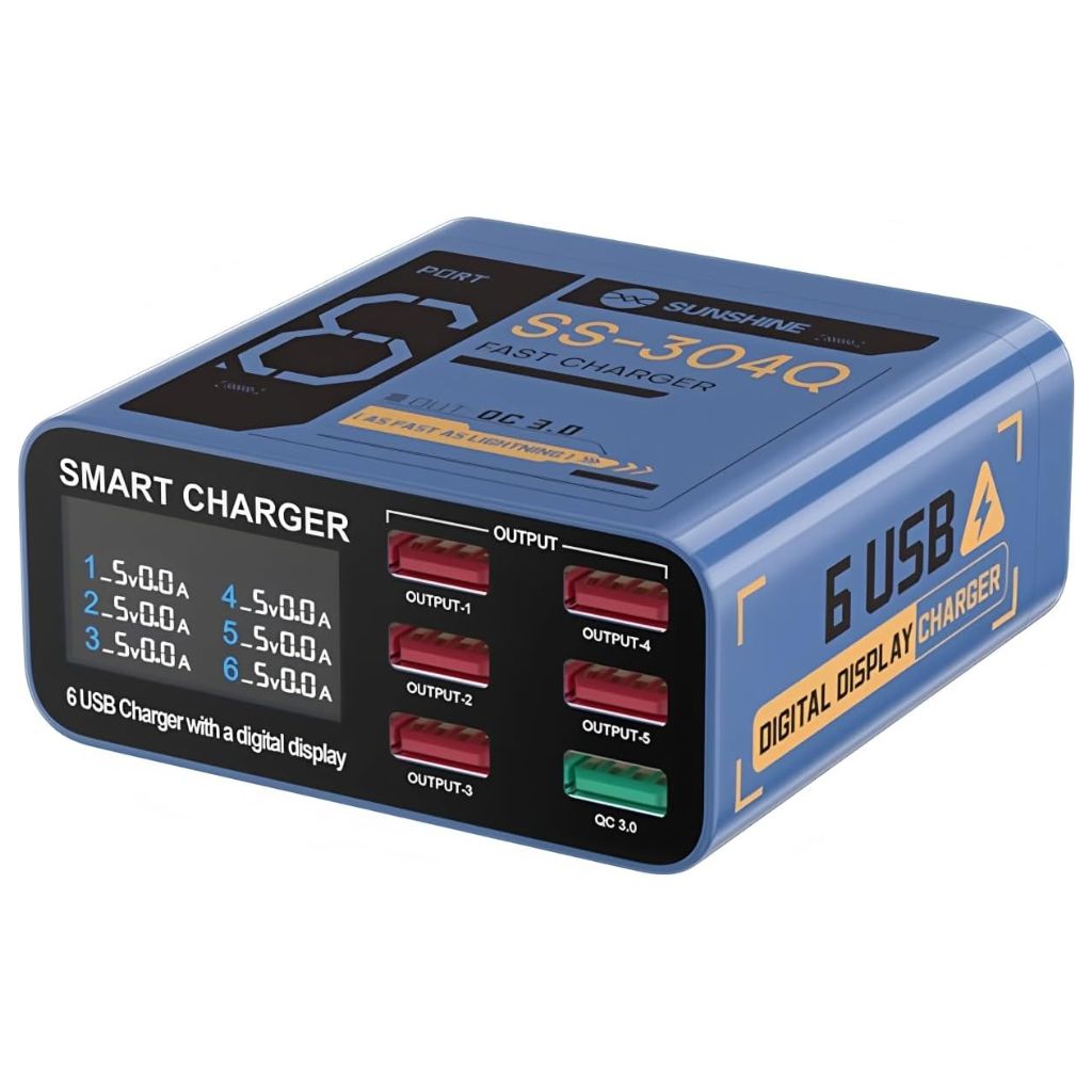 SUNSHINE SS-304Q 6-Port USB Smart Fast C
