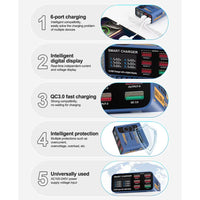 SUNSHINE SS-304Q 6-Port USB Smart Fast C
