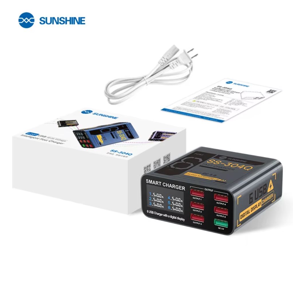 SUNSHINE SS-304Q 6-Port USB Smart Fast C