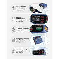 SUNSHINE SS-304Q 6-Port USB Smart Fast C
