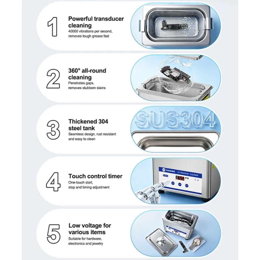 SUNSHINE SS-6508T Ultrasonic Cleaning
