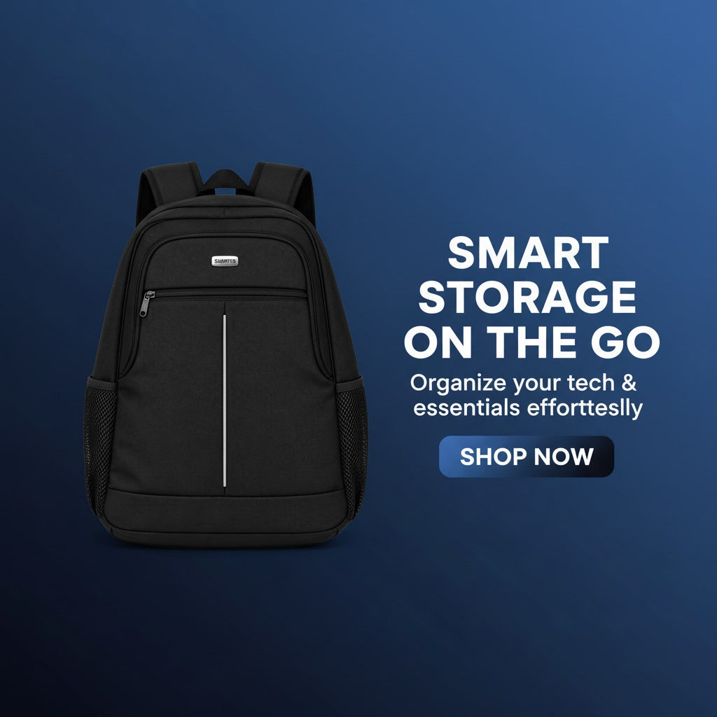 SUMFFIS 15.6-Inch Laptop Backpack Black