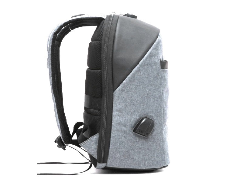 SUMFFIS Grey Backpack Usb+Aux+Sec Lock