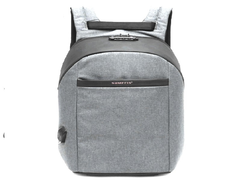 SUMFFIS Grey Backpack Usb+Aux+Sec Lock