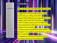 TYPE C To Nvme Pcie  Sata  Ssd Case