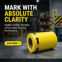 Yellow Arrow Up Labels 100x30 1000 Roll – view 4