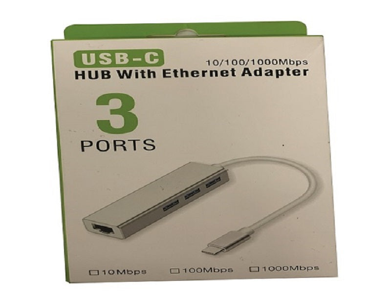 TYPE C 3 Port Hub + Lan Card