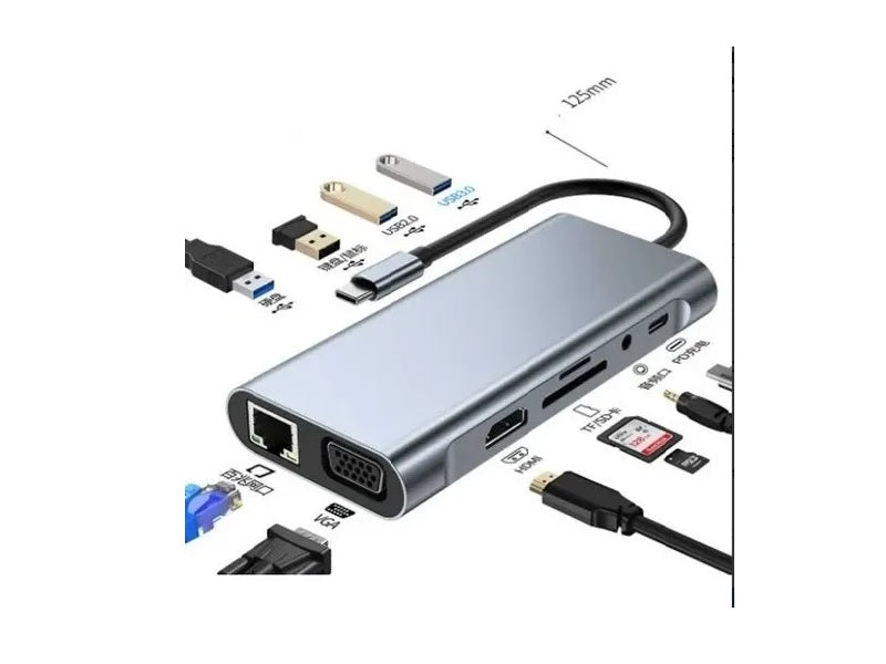 TYPE C To Lan+Tc+Sd+Usb3.0X4+Audio+Hdmi+