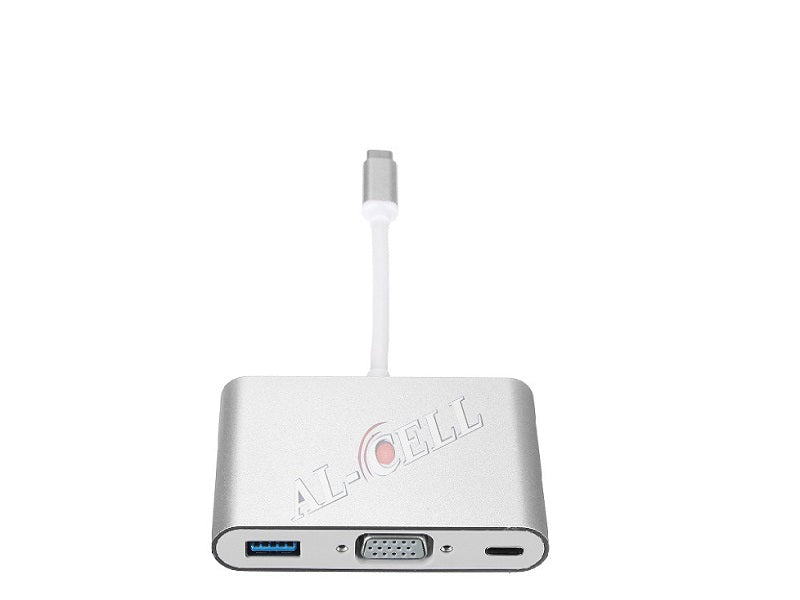 TYPE C To Vga Female + Usb 3.0 + Type C