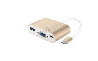 TYPE C To Vga Female + Usb 3.0 + Type C